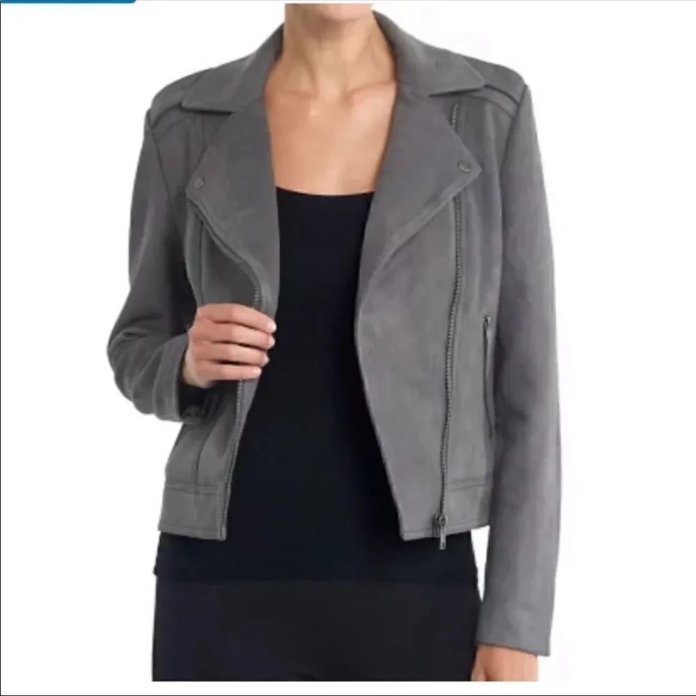 Philosophy faux suede moto jacket 